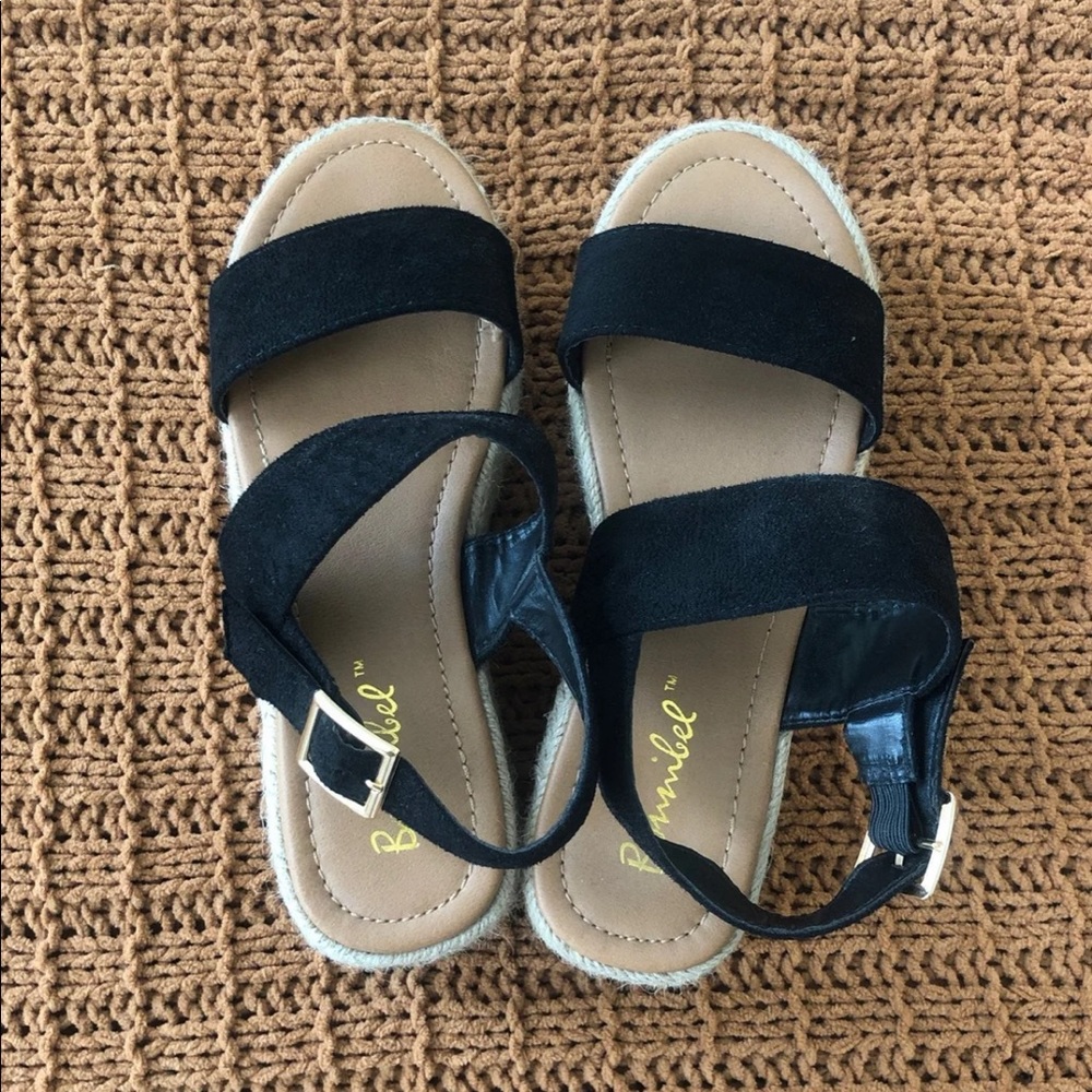 Black Platform Sandals